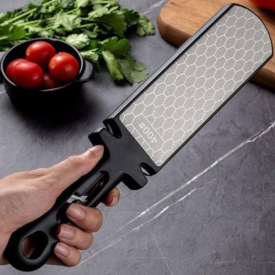 aiguiseur couteau noir gris