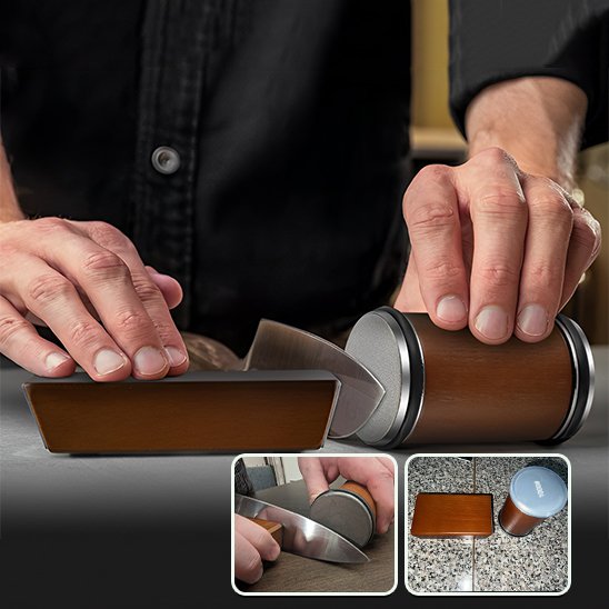 comment utiliser notre aiguiseur couteau brun