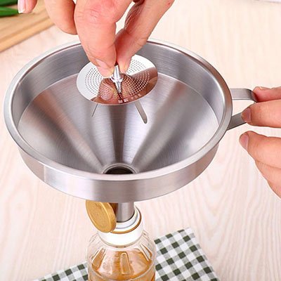 entonnoir inox anti débordement en acier inoxydable