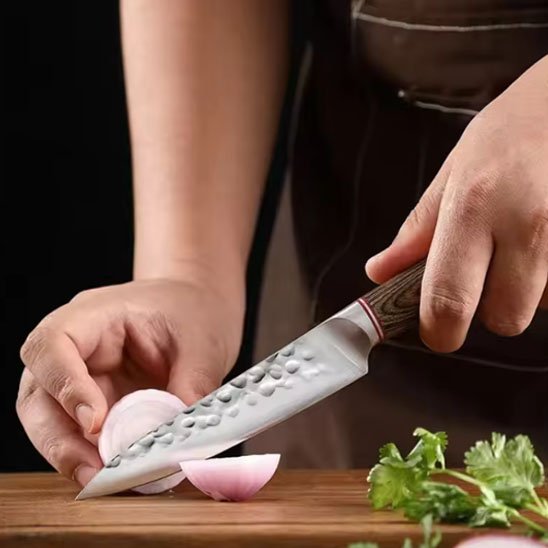 Couteau Cuisine | Acier Martelé Pro