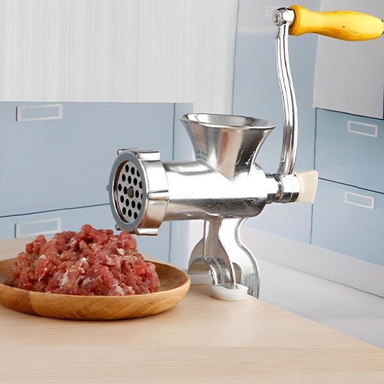 Hachoir à Viande Manuel Inox | Authentique