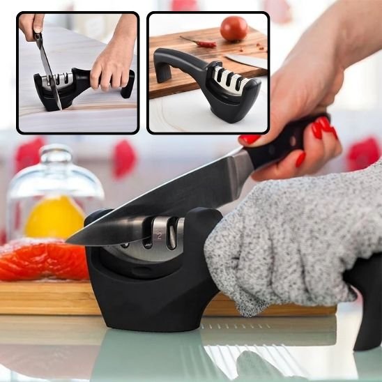 Aiguiseur Couteau | Professionnel 3 Étapes
